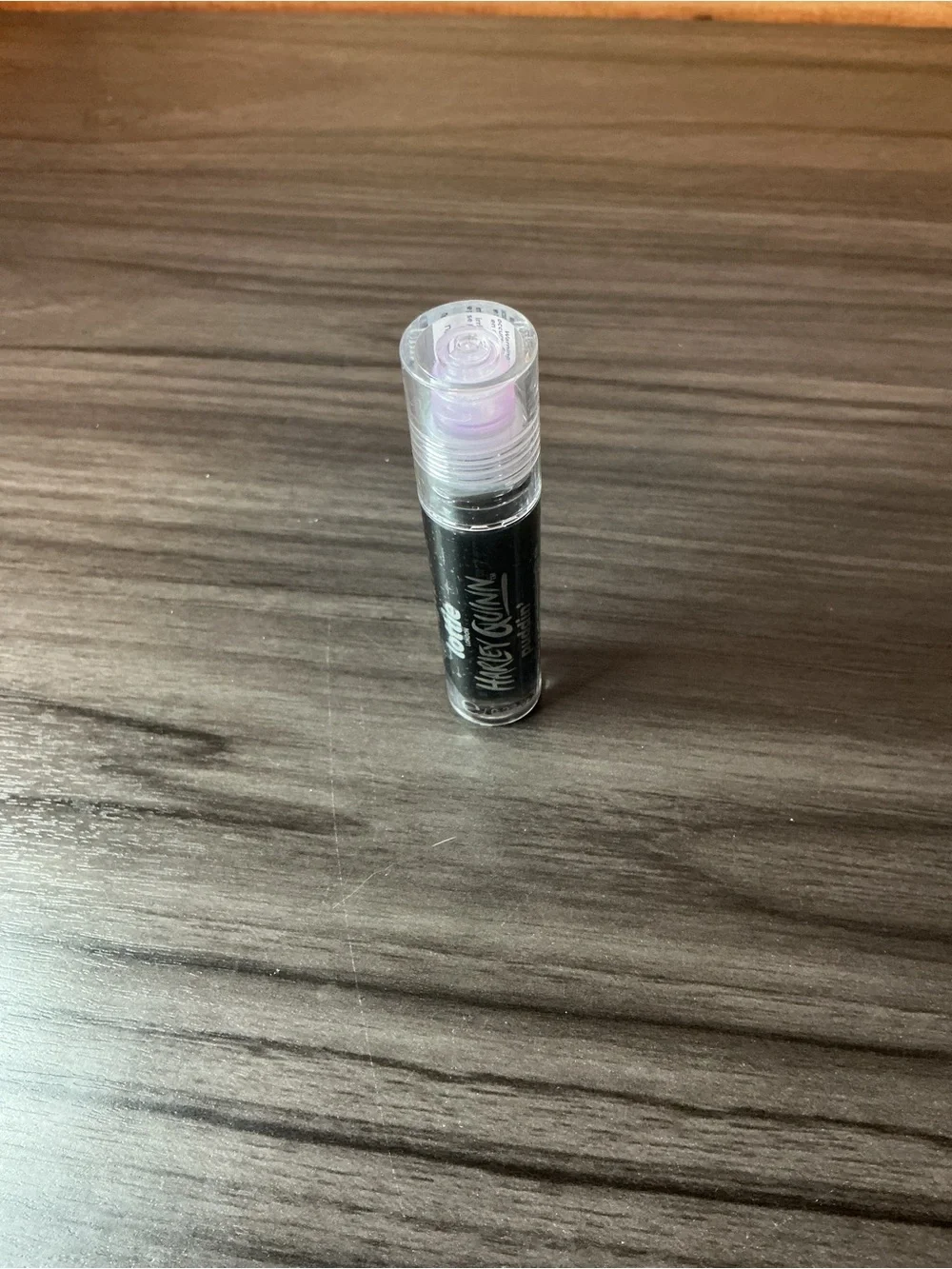 Lottie London Harley & Quinn Black Lip Gloss Roller Sheer Black Shine NWT